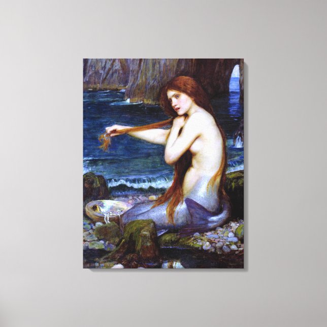 Impressão Em Tela Waterhouse: A Sereia (Frente)
