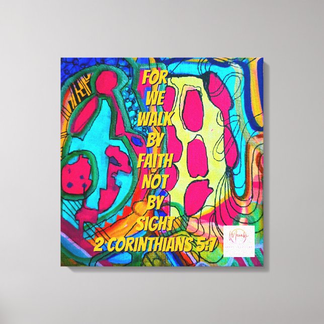Impressão Em Tela We walk by faith not by sight  (Frente)
