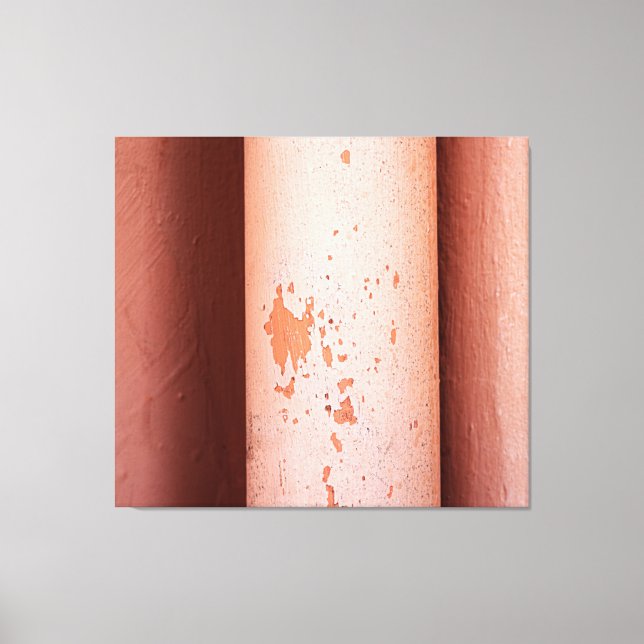 Impressão Em Tela Weathered Terracotta Column Texture with Peeling P (Frente)