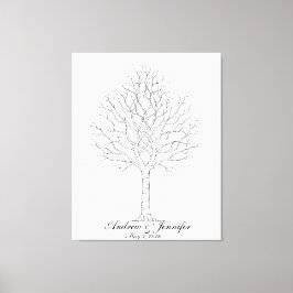 Impressão Em Tela Wedding Fingerprint Tree Guest Book Alternative