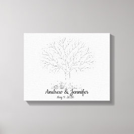 Impressão Em Tela Wedding Fingerprint Tree Guest Book Alternative