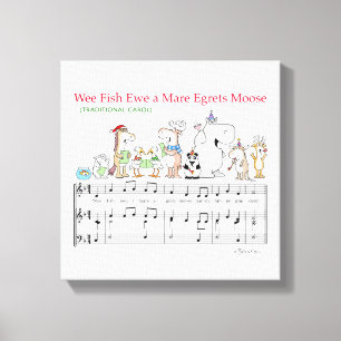 Impressão Em Tela WEE FISH EWE A MARE EGRETS MOOSE Sandra Boynton