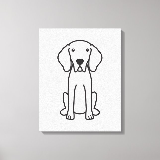 Impressão Em Tela Weimaraner Dog Cartoon (Frente)