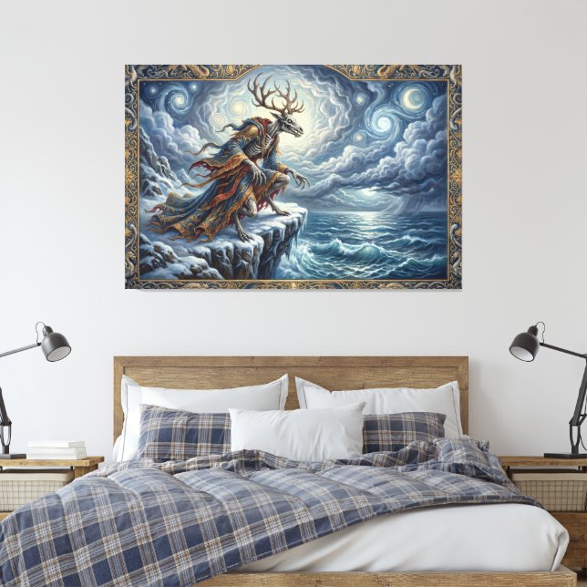 Impressão Em Tela Wendigo Watch Over Starry Seas (Insitu(Quarto))