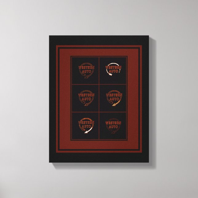 Impressão Em Tela Western Auto Building Sign, Kansas City, Missouri (Frente)