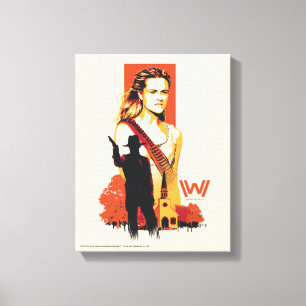 Impressão Em Tela Westworld Wyatt & Man em preto na Igreja Branca