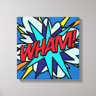 Impressão Em Tela WHAM Diversão Retro Quadrinhos Pop Art