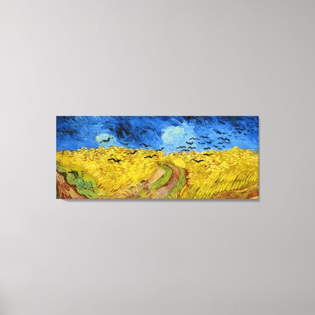 Impressão Em Tela Wheatfield with crows - Vincent Van Gogh (1890) (Frente)