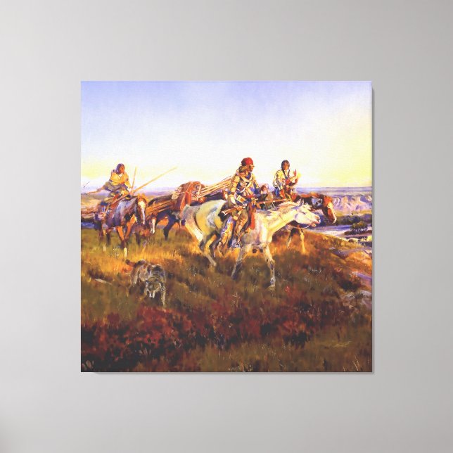 Impressão Em Tela "When White Men Turn Red", por Charles M Russell (Frente)
