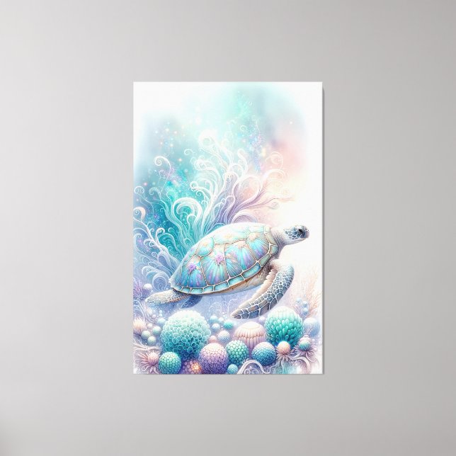 Impressão Em Tela Whimsic Sea Turtle Wall Art (Frente)