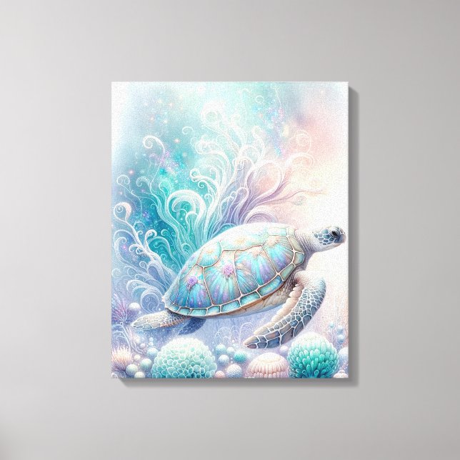 Impressão Em Tela Whimsic Sea Turtle Wall Art (Frente)