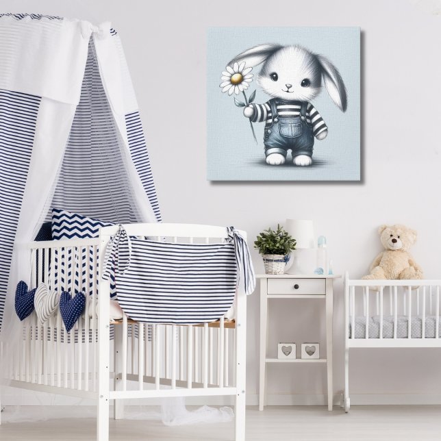 Impressão Em Tela Whimsical Boy Bunny (Criador carregado)
