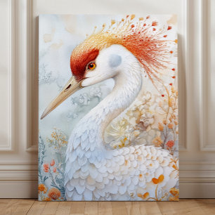 Impressão Em Tela Whimsical Sandhill Crane Art