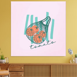 Impressão Em Tela Whimsical Tomatos Italy Farmers Market