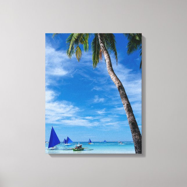 Impressão Em Tela White Beach | Boracay, Filipinas (Frente)