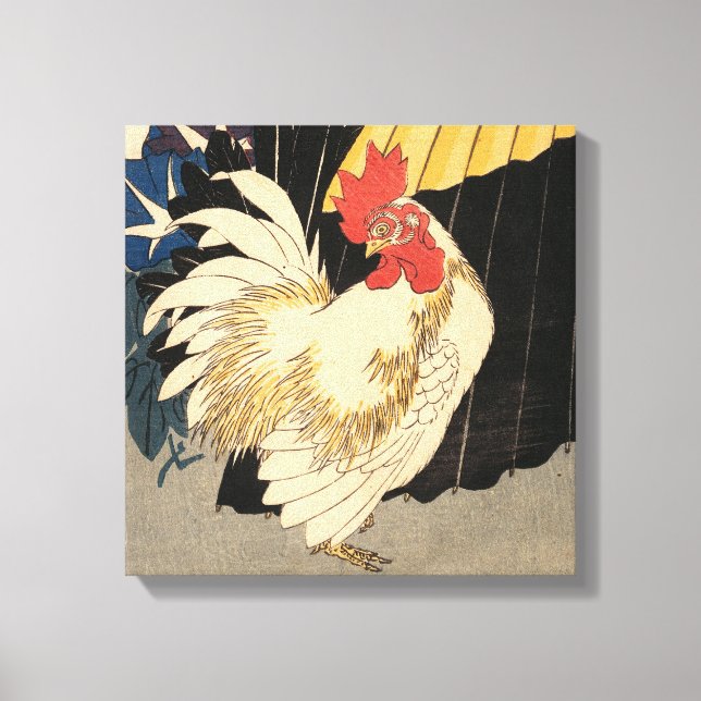 Impressão Em Tela White Rooster (Frente)