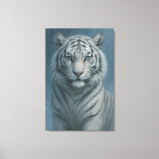 Impressão Em Tela White Tiger – Mystical Fantasy Portrait – ManJiang (Frente)