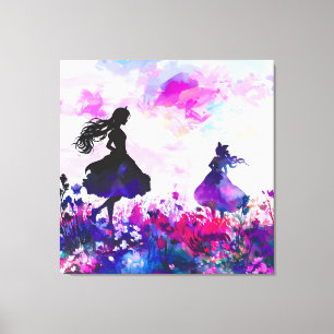 Impressão Em Tela Wildflower Wonderland Watercolor