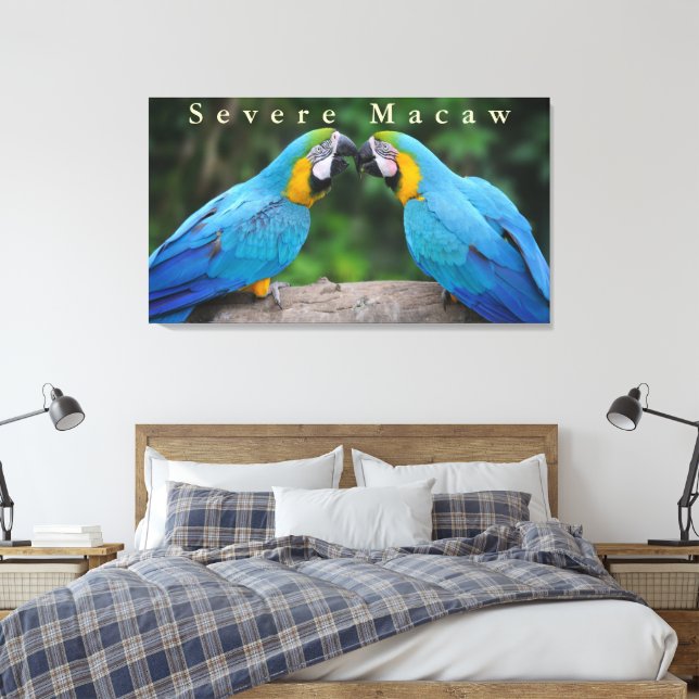 Impressão Em Tela Wildlife Severe Macaw Sentado em uma Ramificação (Insitu(Quarto))