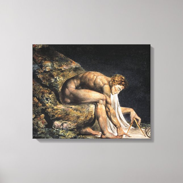 Impressão Em Tela William Blake Isaac Newton (Frente)
