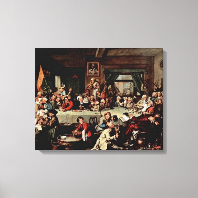 Impressão Em Tela William Hogarth - O Banquete (Frente)