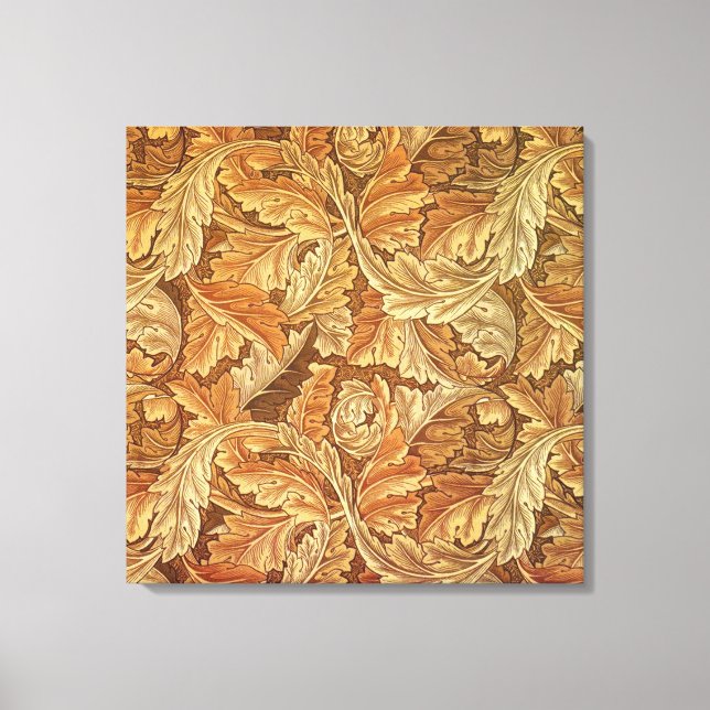 Impressão Em Tela William Morris Acanthus Brown Autumn Leaves (Frente)