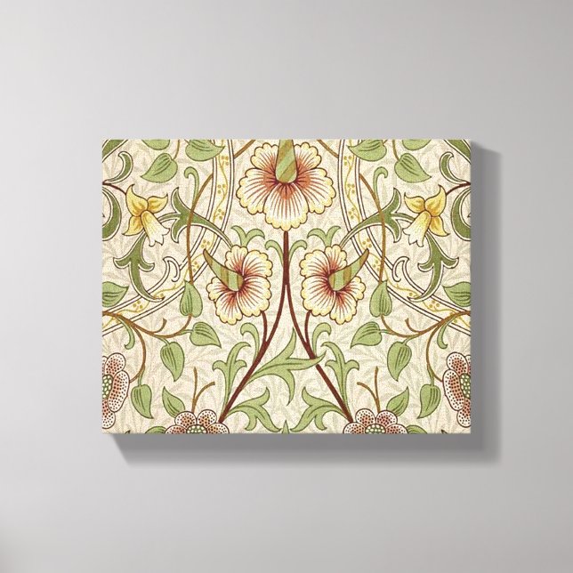 Impressão Em Tela William Morris Daffodil Classic Flower Wallpaper (Frente)