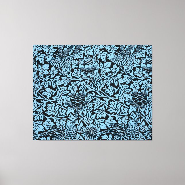 Impressão Em Tela William Morris Floral Pattern Bird Anenome (Frente)