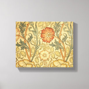 Impressão Em Tela William Morris Pink Rose Flower Wallpaper Padrão