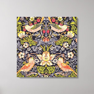Impressão Em Tela William Morris Strawberry Thef Floral Art Nouveau