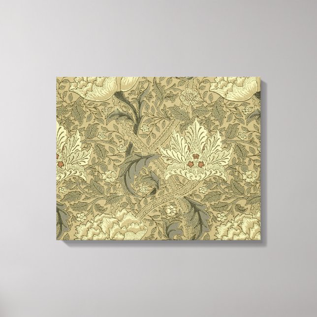 Impressão Em Tela William Morris Windrush Wallpaper Pattern (Frente)