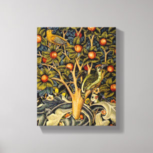 Impressão Em Tela William Morris Woodpecker Tapeçaria Artes e Artesa