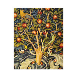 Impressão Em Tela William Morris Woodpecker Tapeçaria Pássaros Flora