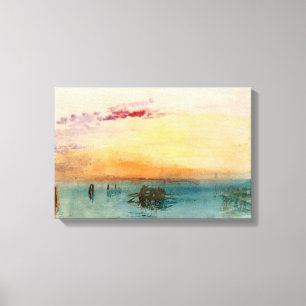 Impressão Em Tela William Turner - A laguna perto de Veneza no Sunse