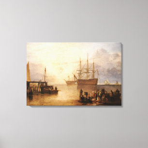 Impressão Em Tela William Turner - O Sol se Pondo Através do Vapor