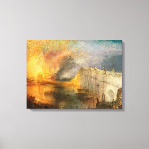 Impressão Em Tela William Turner - The Burning of the Parliament