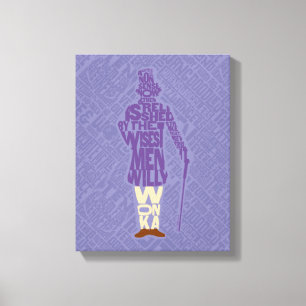 Impressão Em Tela Willy Wonka Quote Silhouette