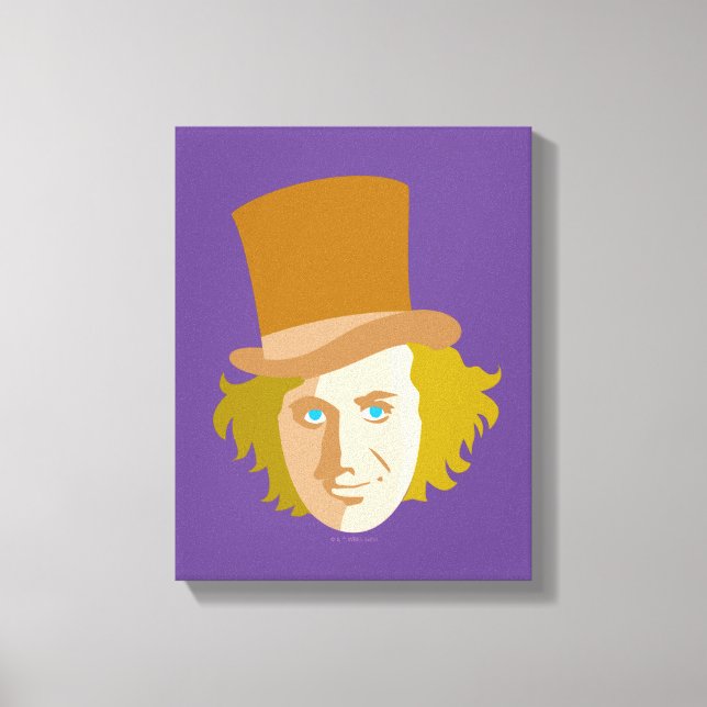 Impressão Em Tela Willy Wonka Stenciled Face Graphic (Frente)