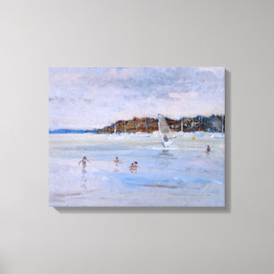 Impressão Em Tela Windsurfer e Bathers