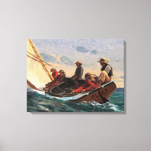 Impressão Em Tela Winslow Homer "Breezing Up (A Fair Wind)" Poster (Frente)