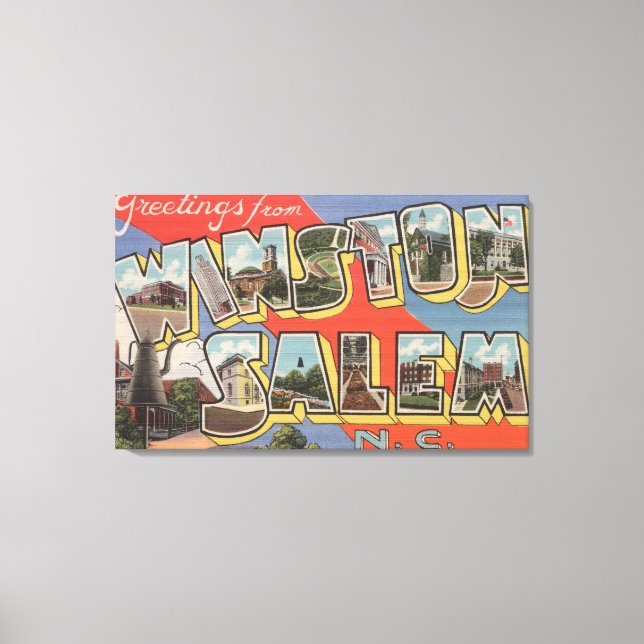 Impressão Em Tela Winston-Salem, Carolina do Norte (Frente)
