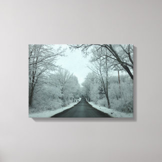 Impressão Em Tela Winter Road