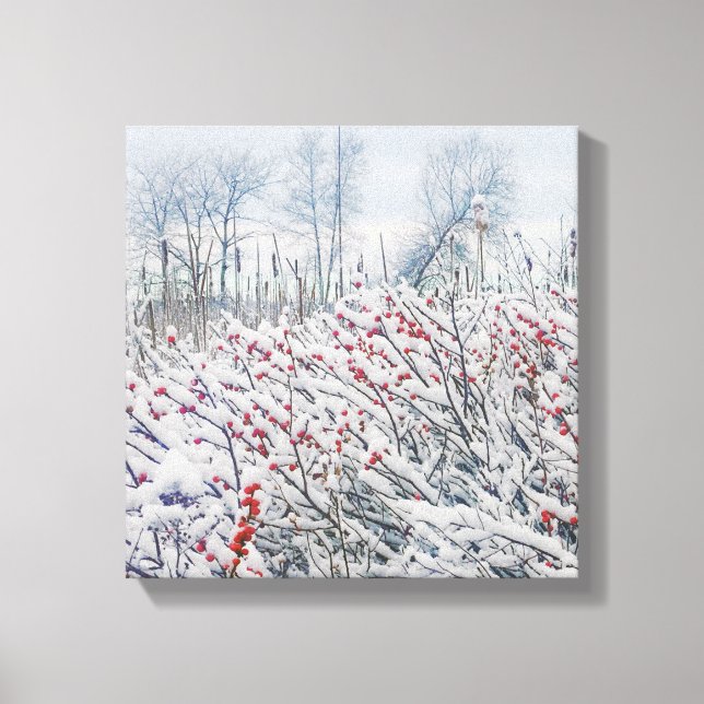 Impressão Em Tela winterberry e cattails (Frente)