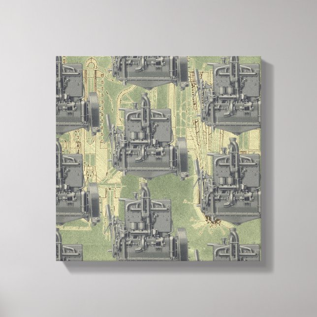 Impressão Em Tela Wisconsin Motor Milwaukee Wisconsin Engine Early K (Frente)