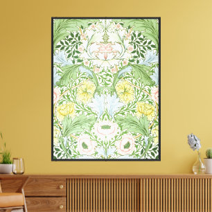Impressão Em Tela Wm Morris Myrtle Floral Arte Nova Brilhante