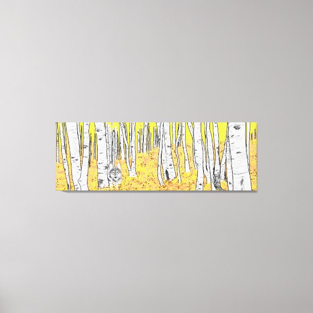 Impressão Em Tela Wolf In Autumn Woods (Frente)