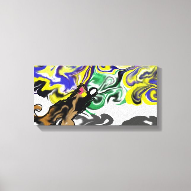 Impressão Em Tela Wolf night stary  (Frente)