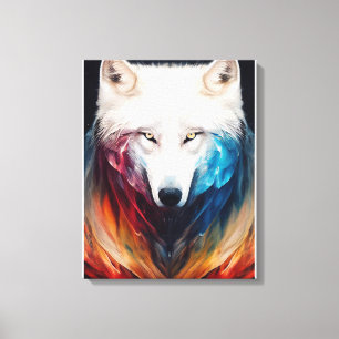 Impressão Em Tela Wolf White wolf Animal Discovery Adventure Nature