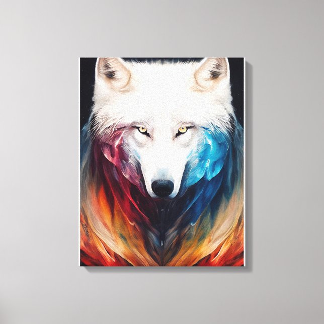 Impressão Em Tela Wolf White wolf Animal Discovery Adventure Nature (Frente)