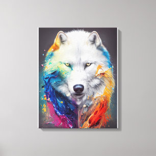 Impressão Em Tela Wolf White wolf Animal Discovery Adventure Nature